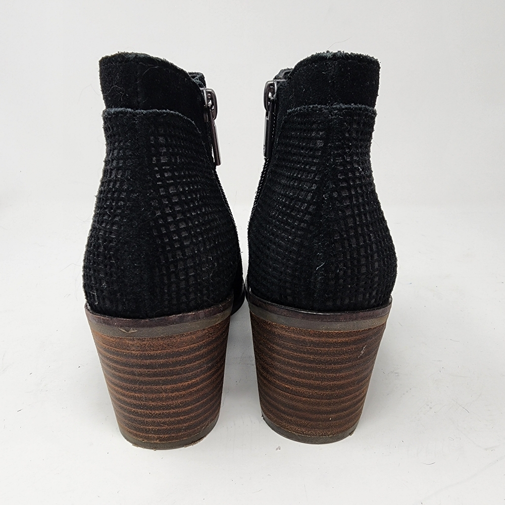 Lucky Brand ponic ankle booties black textured‎ suede womens 6.5 - Picture 13 of 16